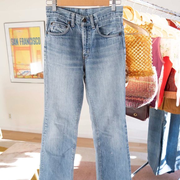 Vintage Levi's 517 Light Wash Denim High Waisted Bootcut Jeans // Size 26 X 29 - Picture 2 of 11
